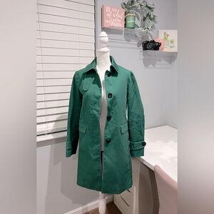 Ann Taylor Green Trench‎ Coat